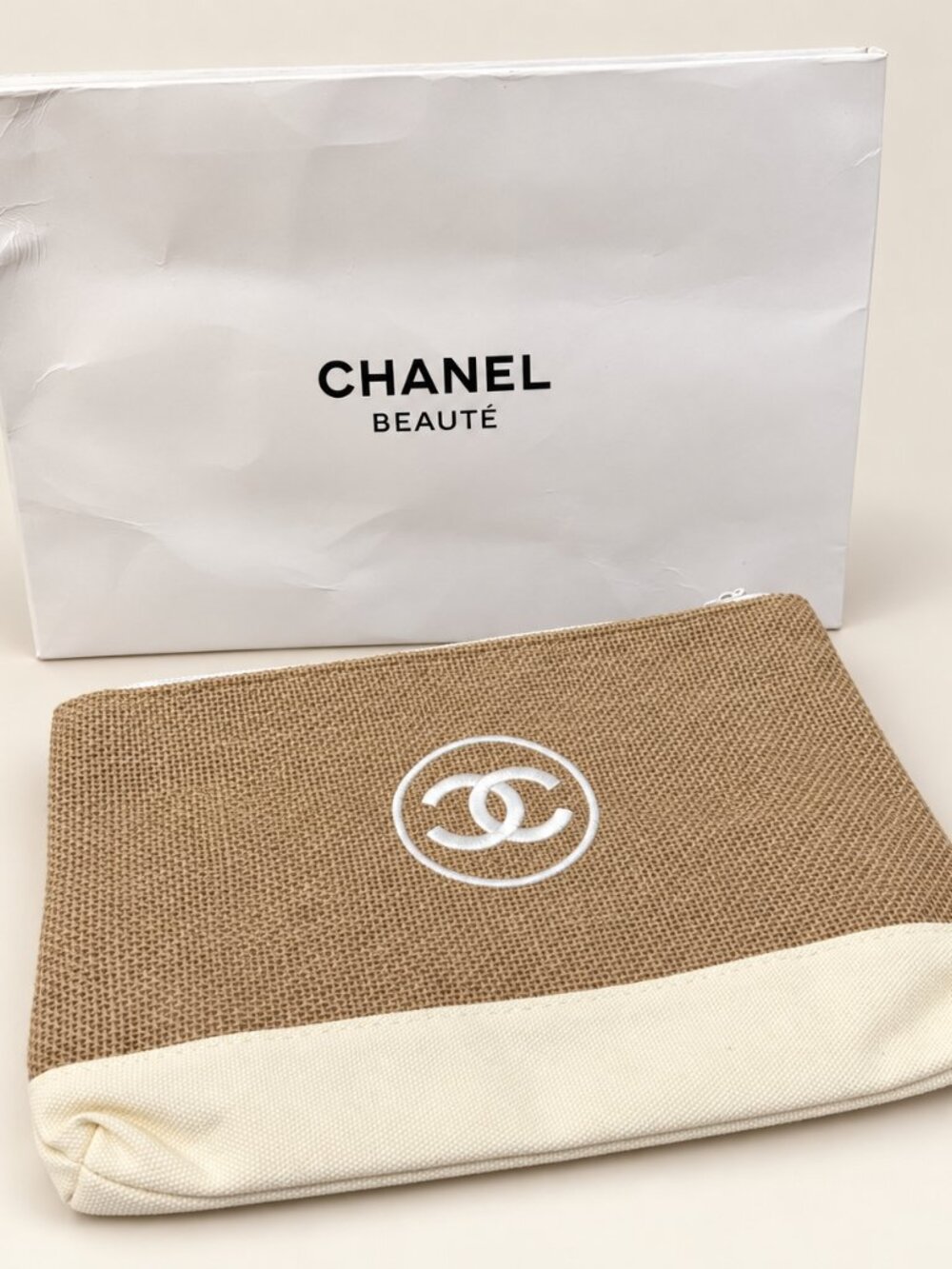 CC Beauté Jute Canvas CC Cosmetic Pouch GWP
